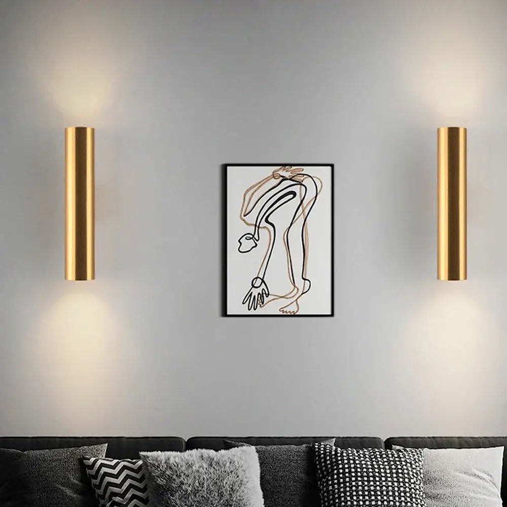 Gold Black Wall Light