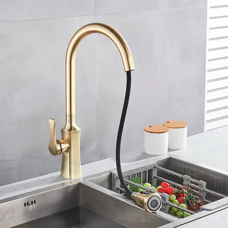 Gold Pull Out Faucet