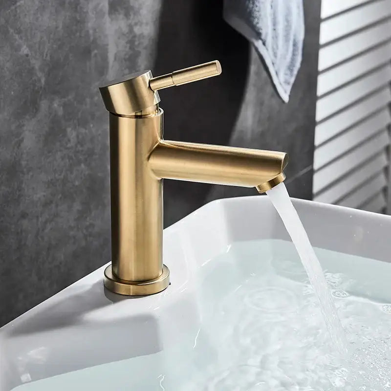 Brushed Gold Brass Faucet