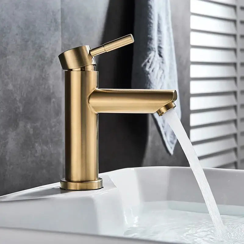 Brushed Gold Brass Faucet