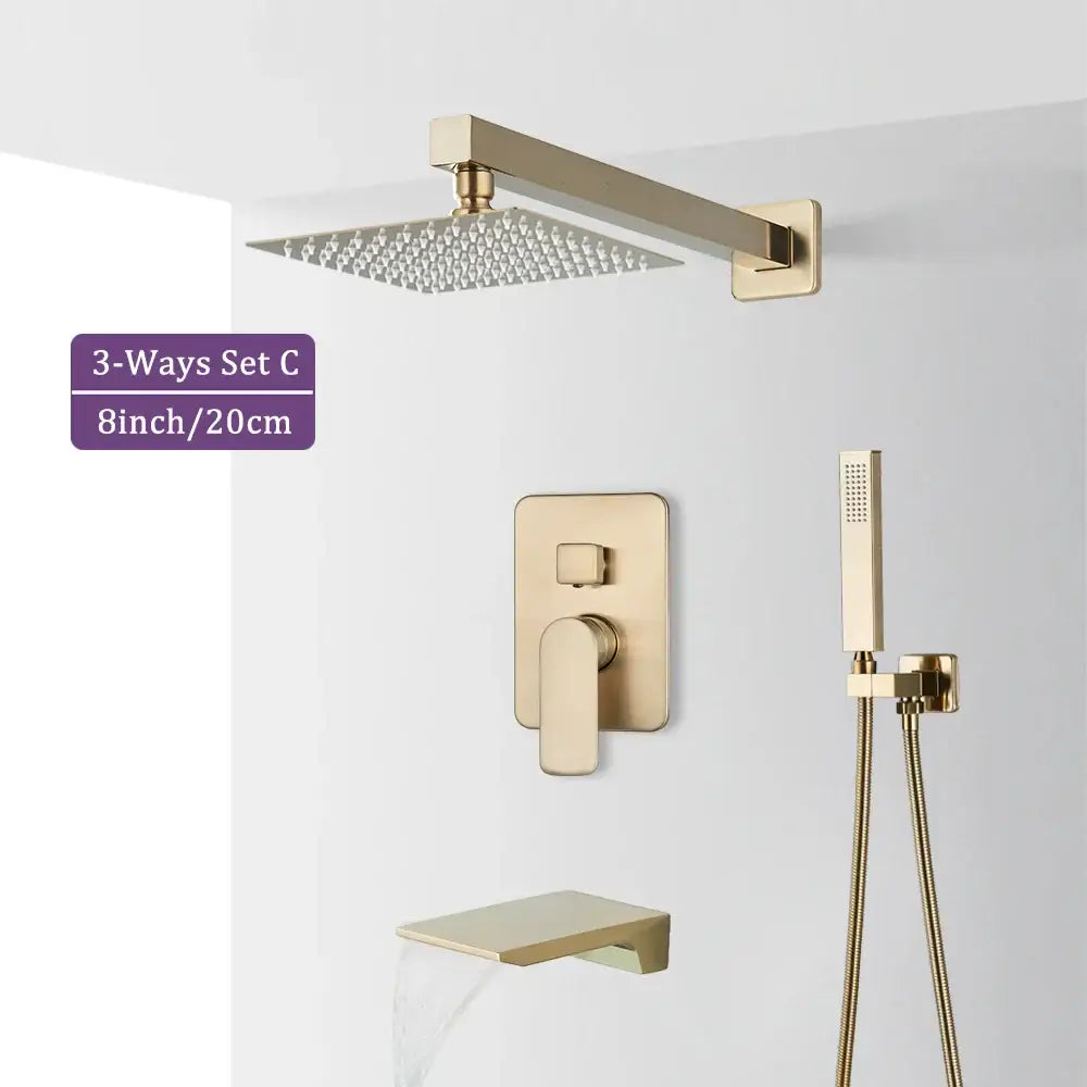 Brushed Gold Shower Faucet