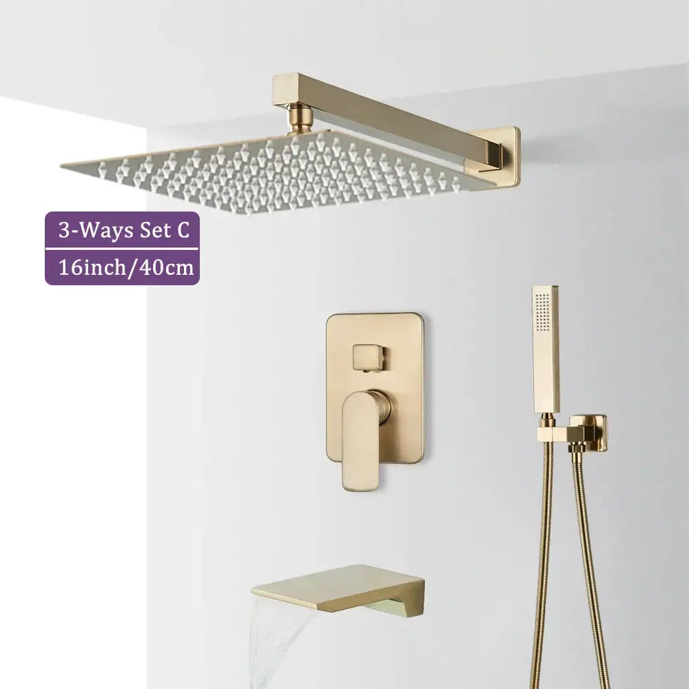 Brushed Gold Shower Faucet