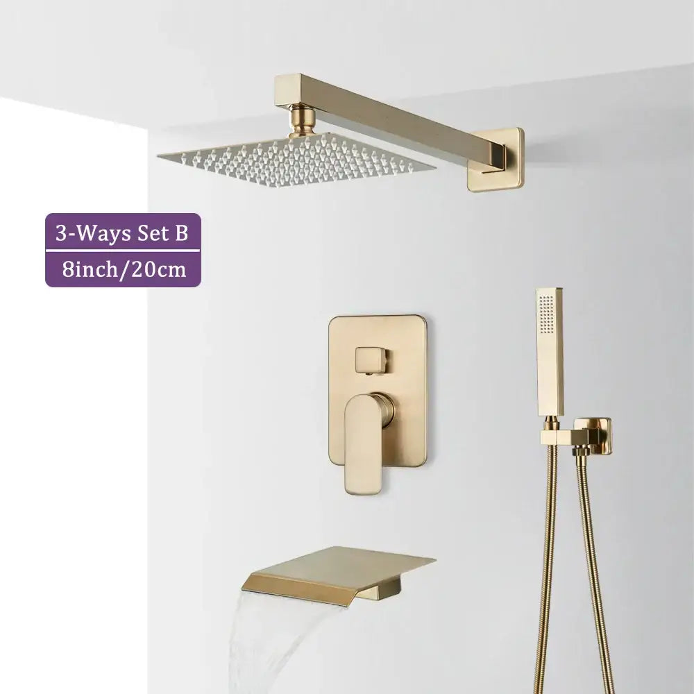 Brushed Gold Shower Faucet