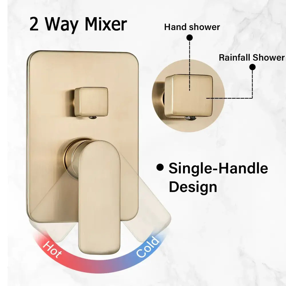 Brushed Gold Shower Faucet