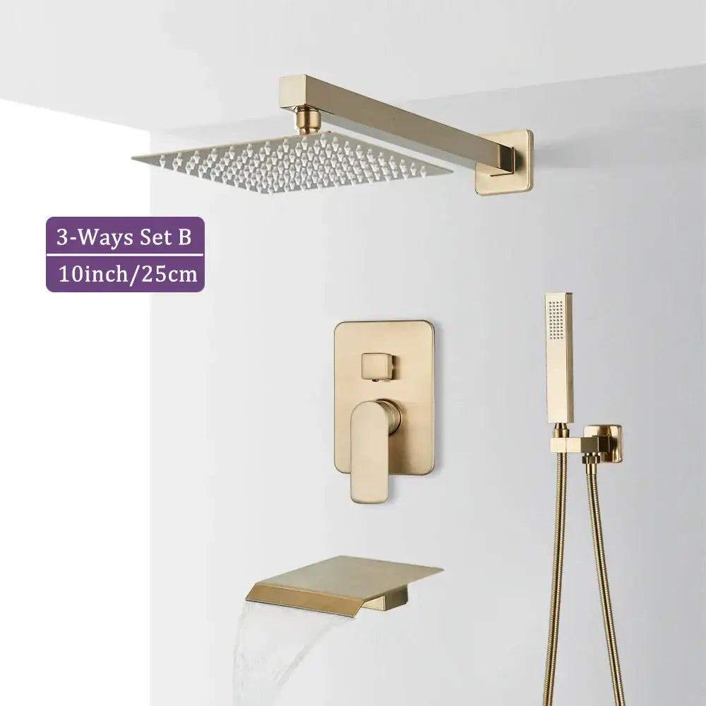 Brushed Gold Shower Faucet