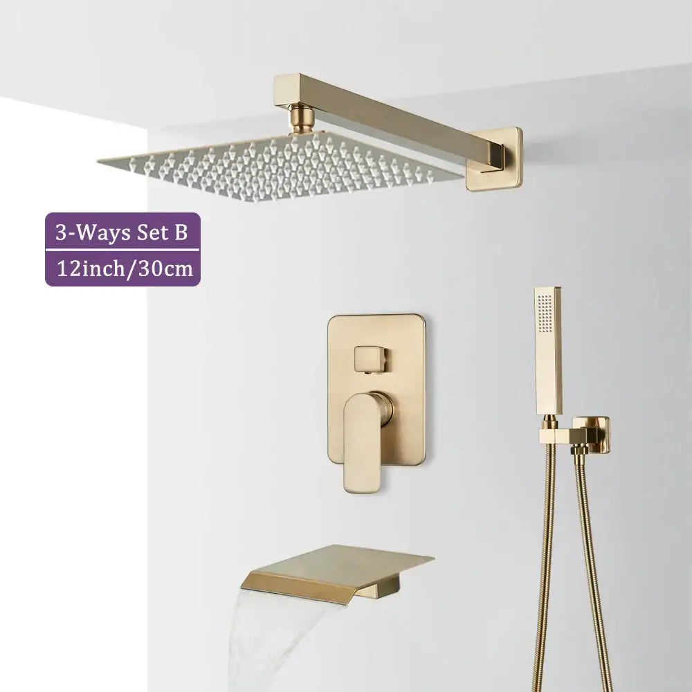 Brushed Gold Shower Faucet