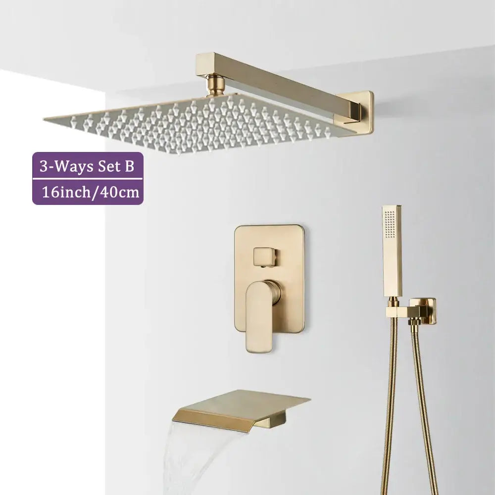 Brushed Gold Shower Faucet