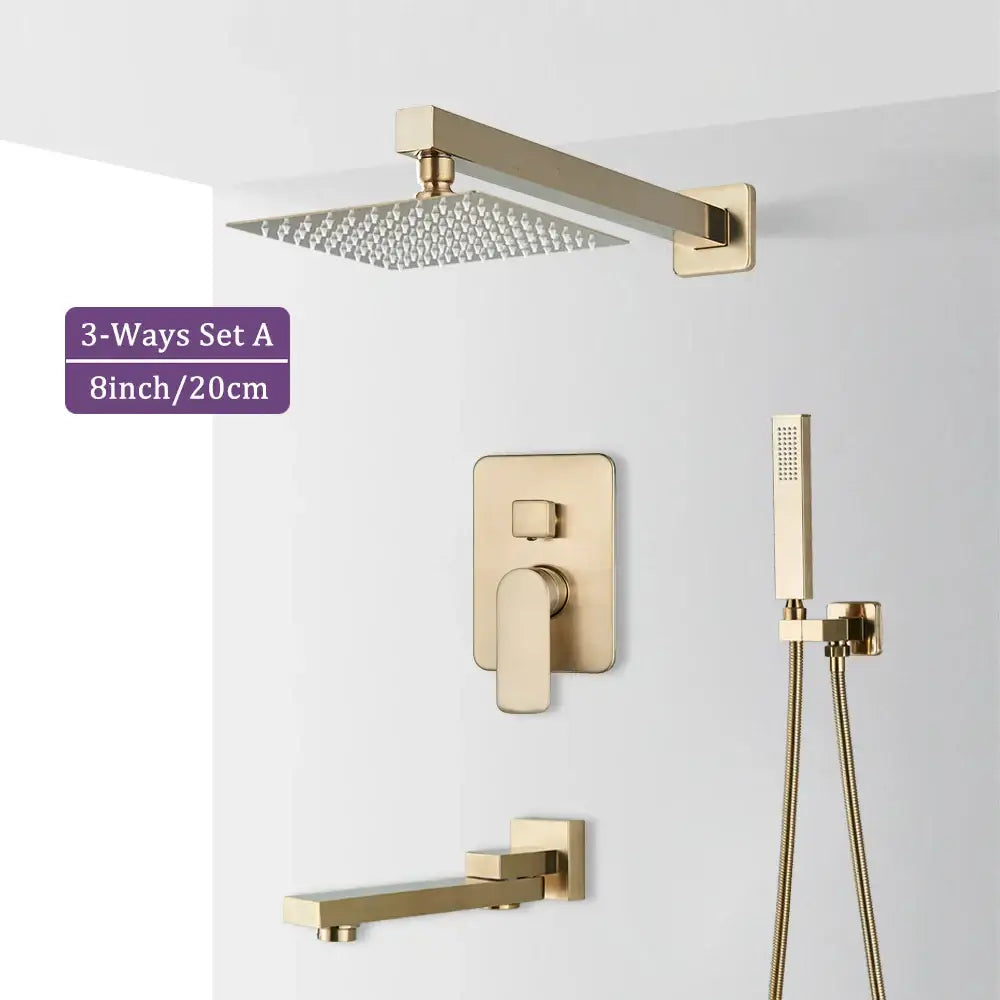 Brushed Gold Shower Faucet