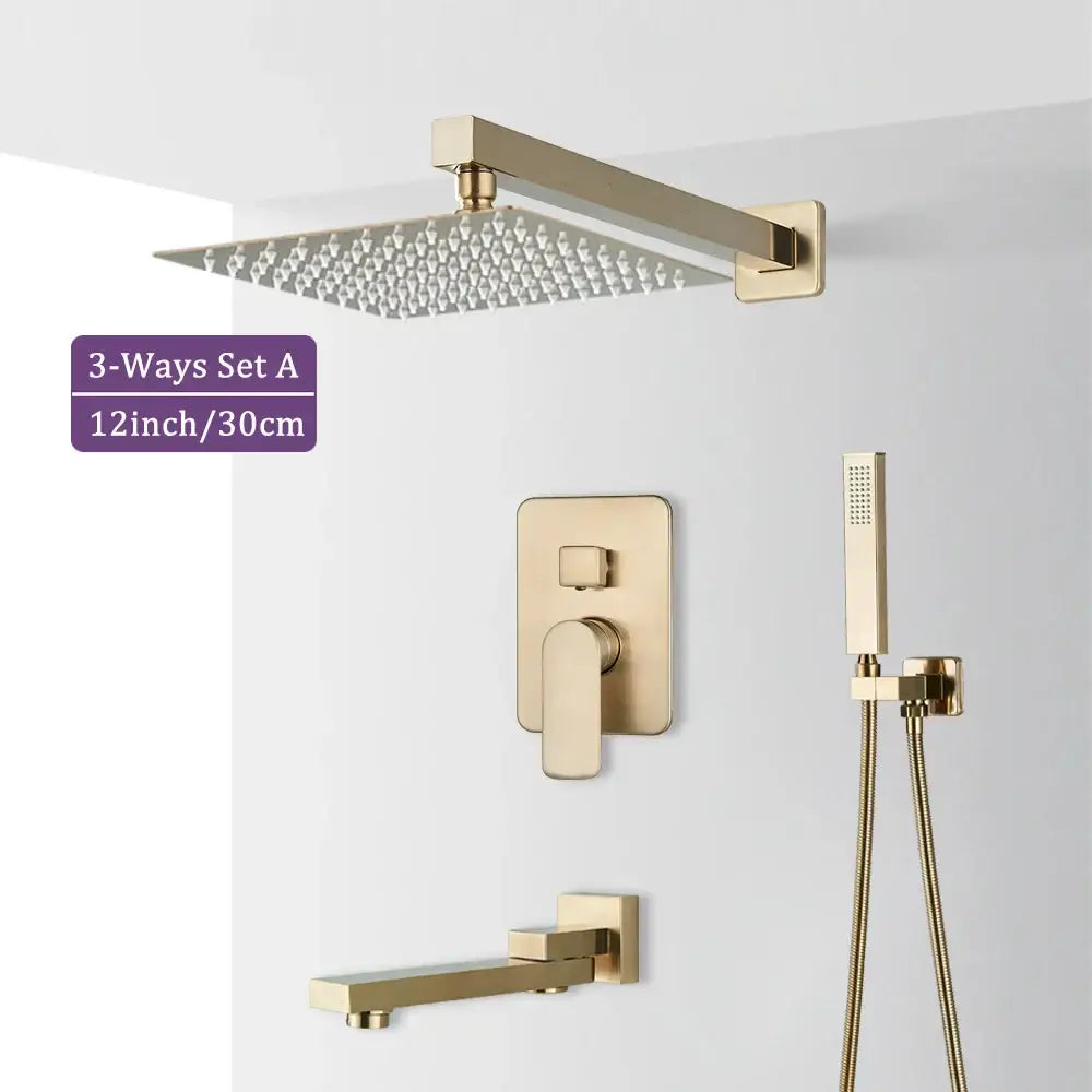 Brushed Gold Shower Faucet