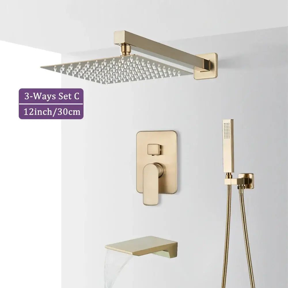 Brushed Gold Shower Faucet