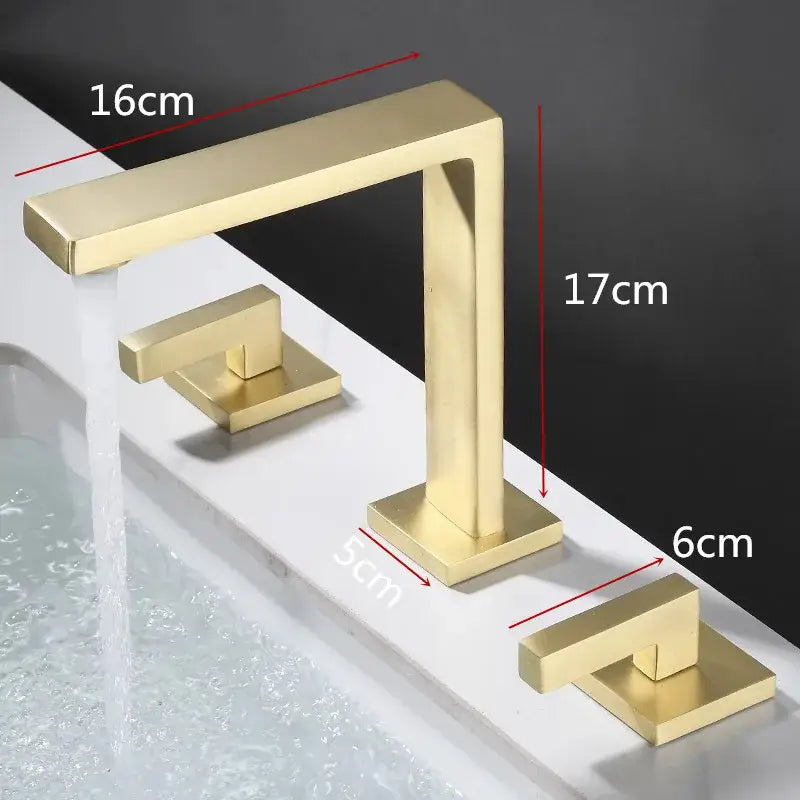 Gold Waterfall Sink Faucet