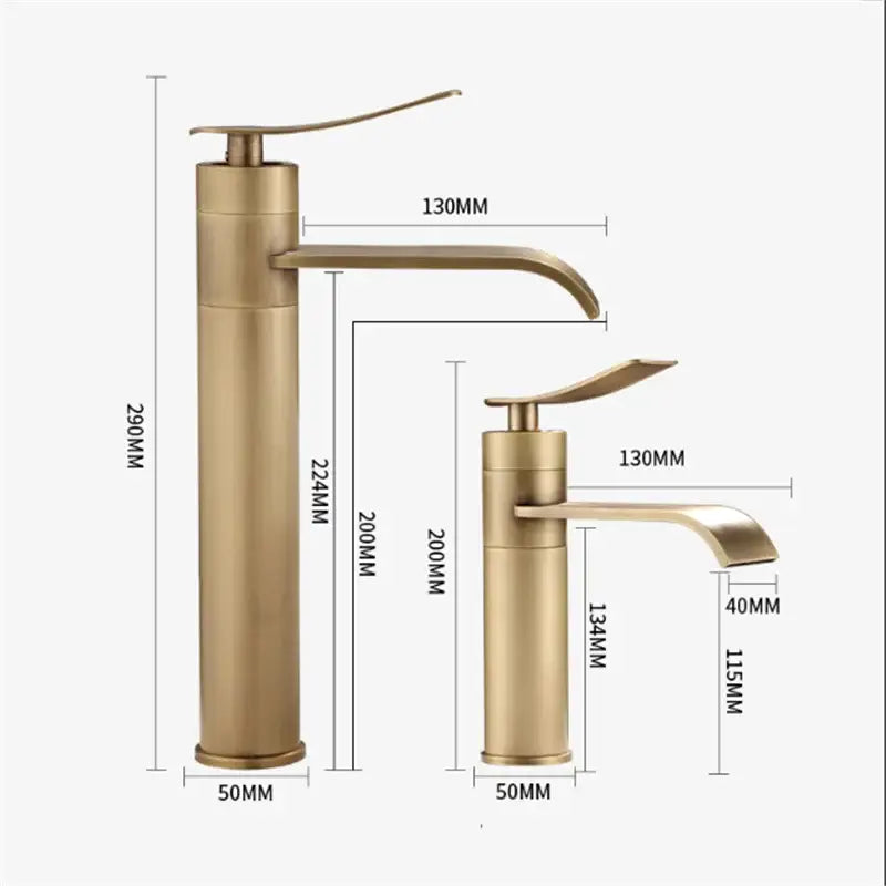 Bronze Waterfall Basin Mixer