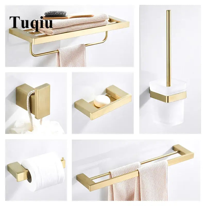 Matt Gold Bath Set