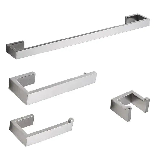 Nickel Glass Bathroom Set