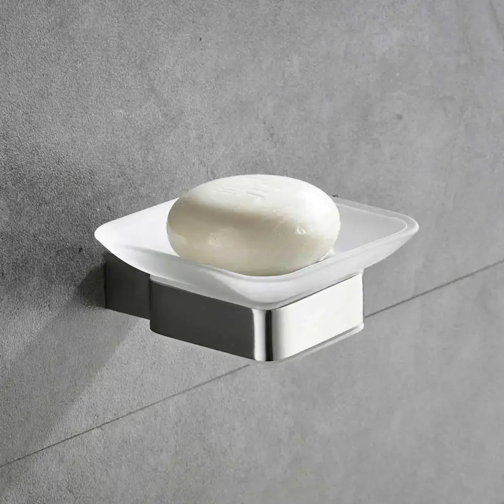 Nickel Glass Bathroom Set