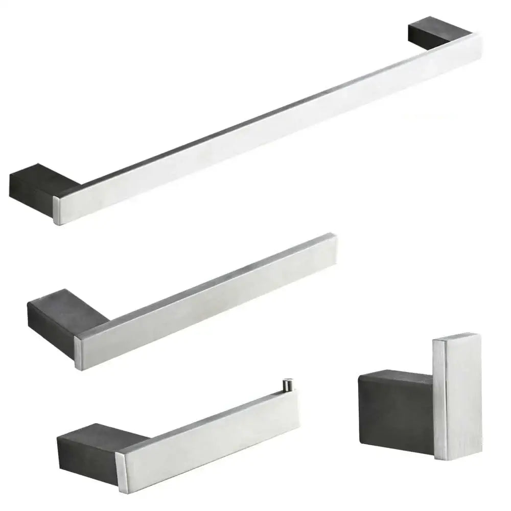 Nickel Glass Bathroom Set
