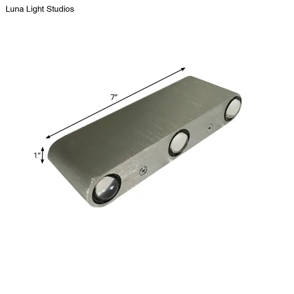 Nickel Rectangular Wall Lamp