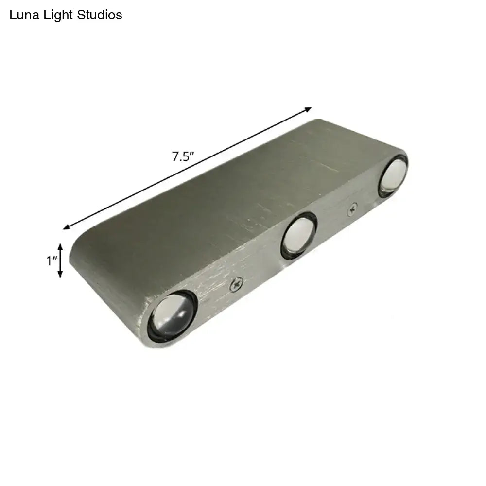 Nickel Rectangular Wall Lamp