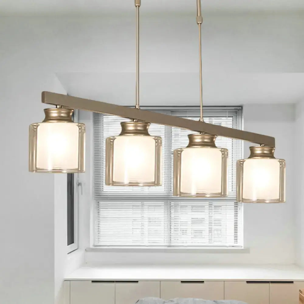 Nickel Glass Pendant Light