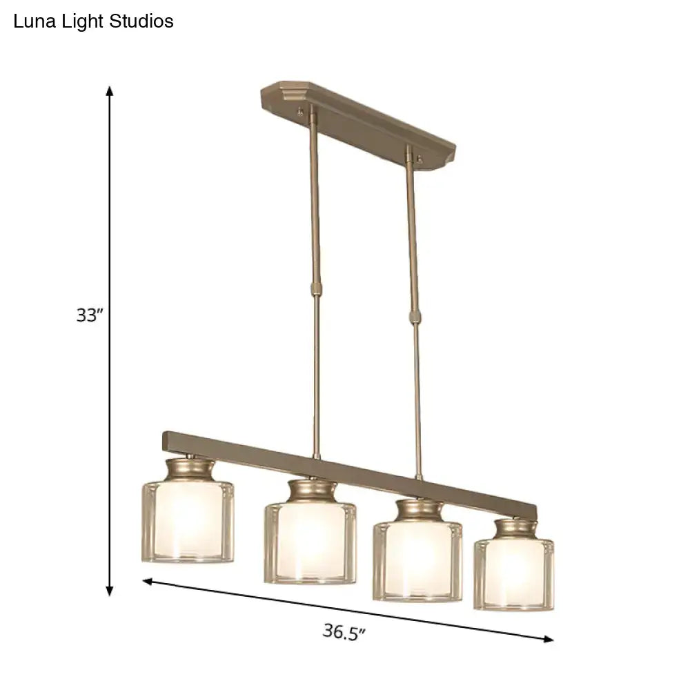 Nickel Glass Pendant Light
