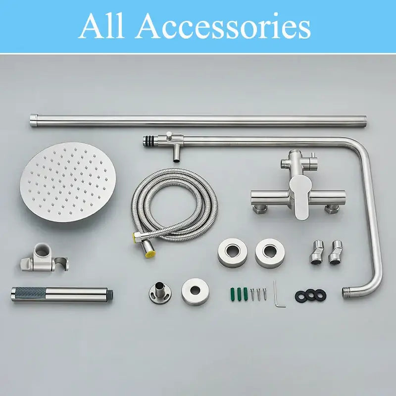 Brushed Nickel Handheld Shower System 12-Inch