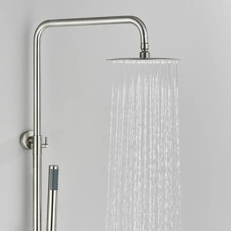Brushed Nickel Handheld Shower System 12-Inch