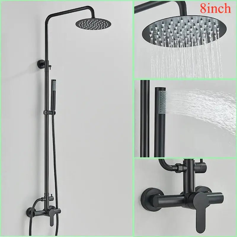 Brushed Nickel Handheld Shower System 12-Inch