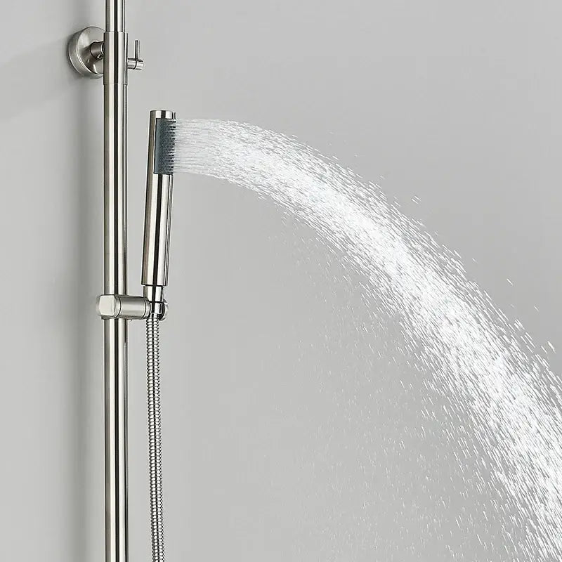 Brushed Nickel Handheld Shower System 12-Inch