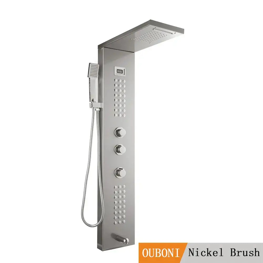 Nickel Shower Column Spout