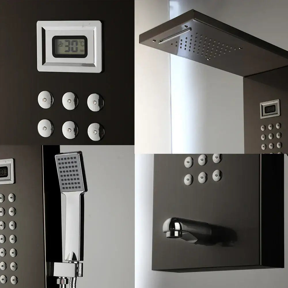 Nickel Shower Column Spout