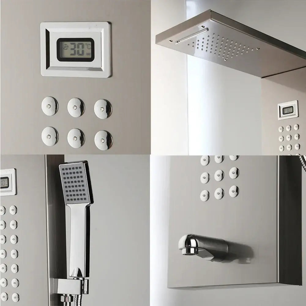 Nickel Shower Column Spout