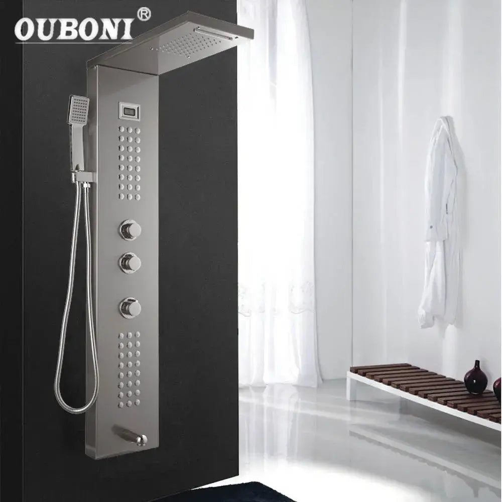 Nickel Shower Column Spout