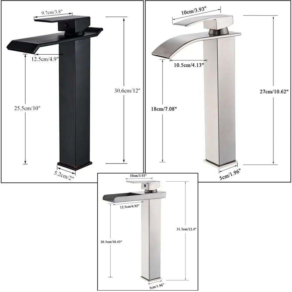Nickel Waterfall Basin Faucet