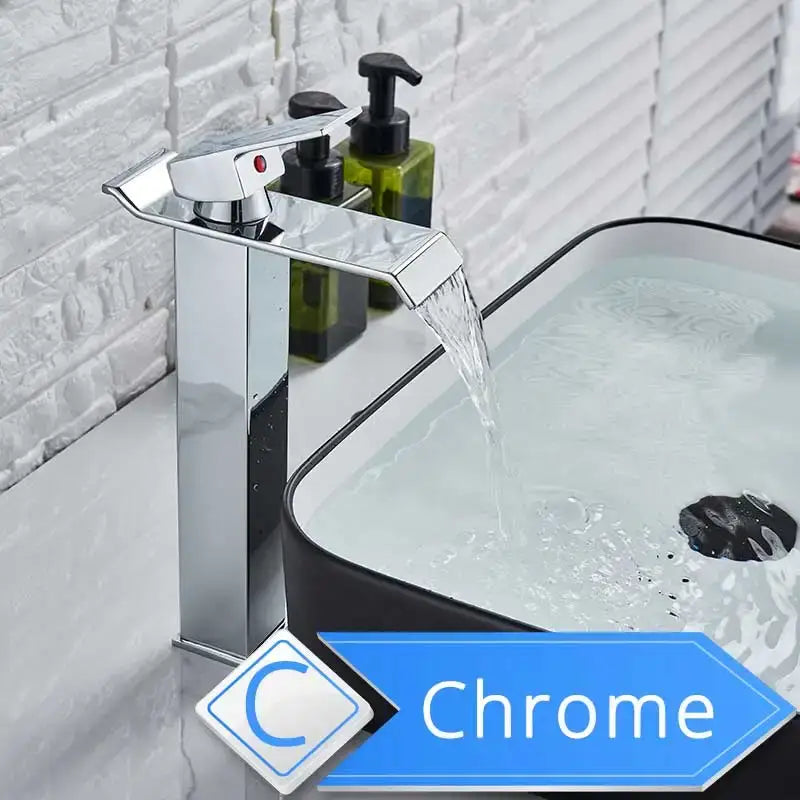 Nickel Waterfall Basin Faucet