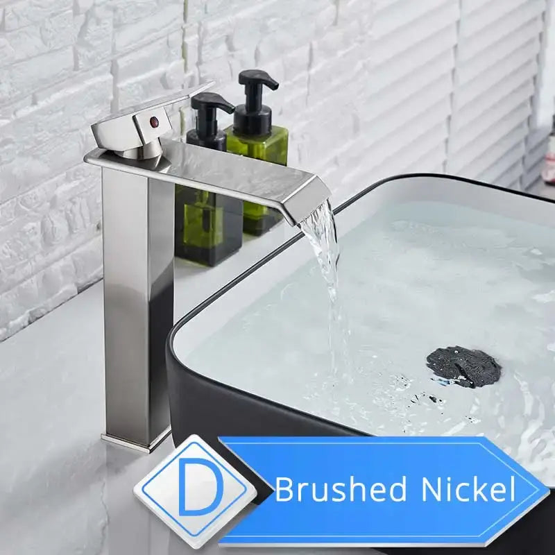 Nickel Waterfall Basin Faucet