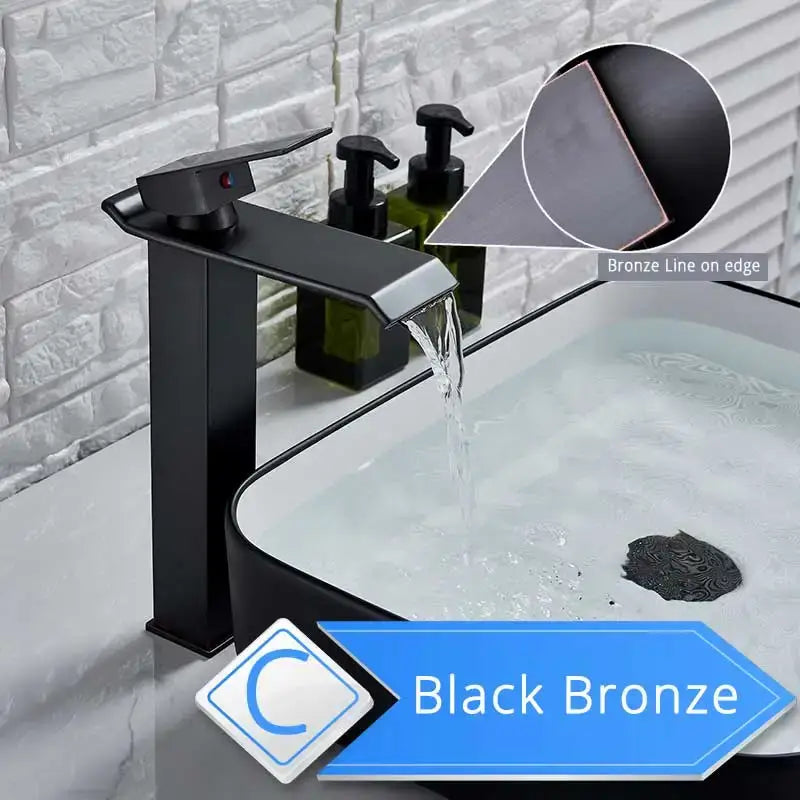 Nickel Waterfall Basin Faucet