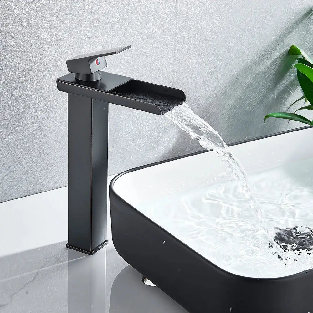 Nickel Waterfall Basin Faucet