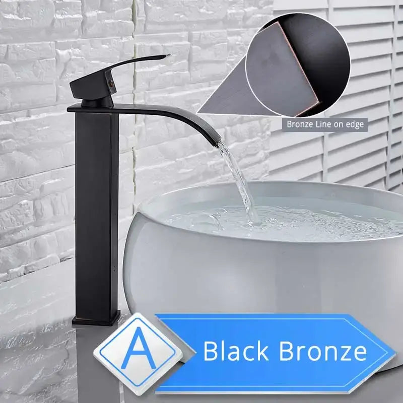 Nickel Waterfall Basin Faucet