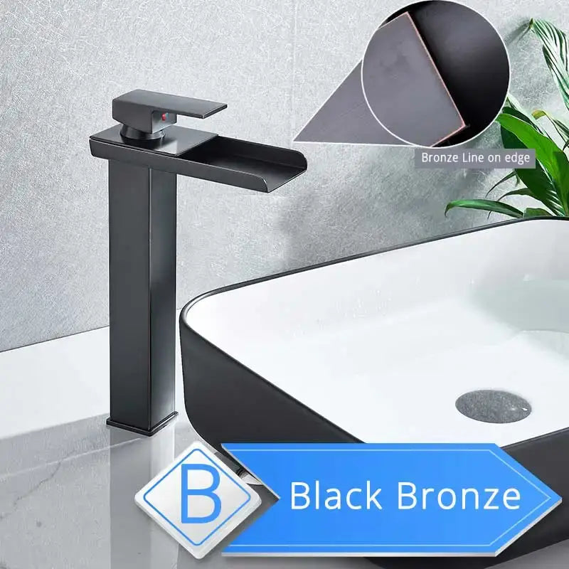 Nickel Waterfall Basin Faucet