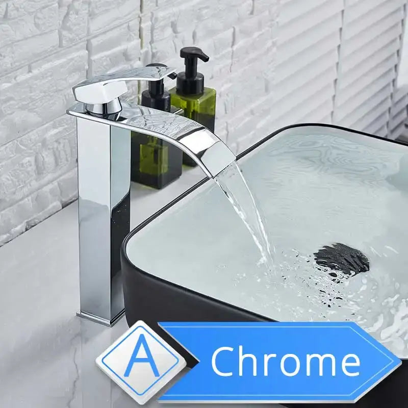 Nickel Waterfall Basin Faucet