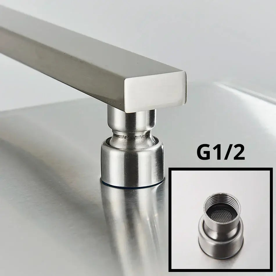 Nickel Square Rainfall Shower