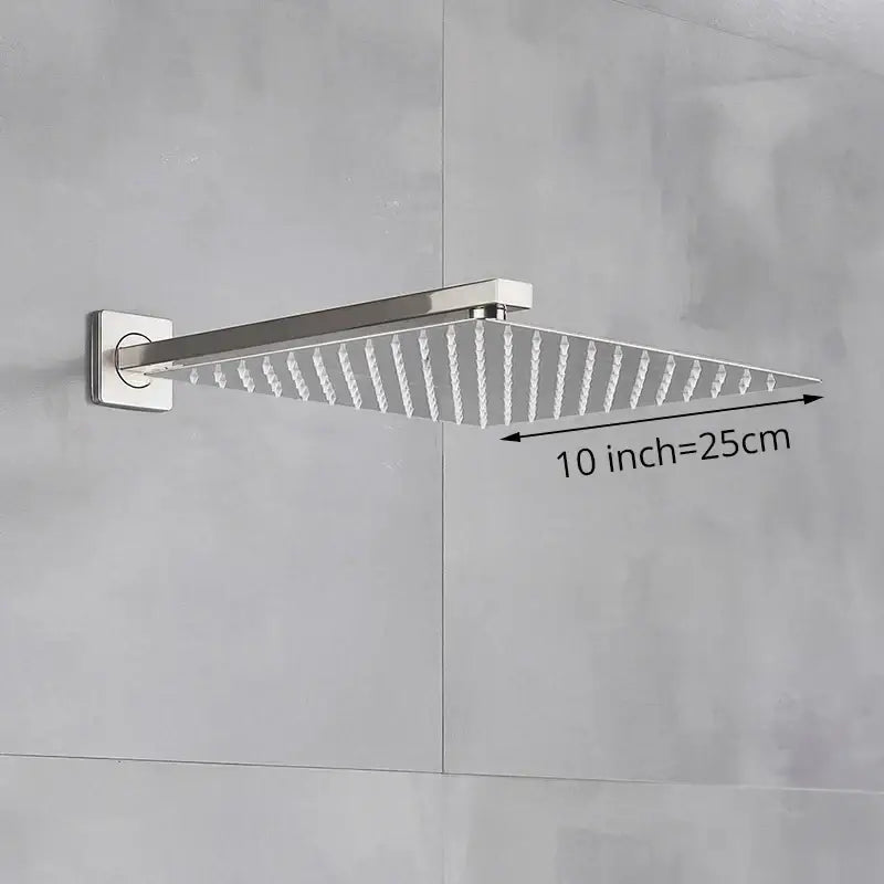 Nickel Square Rainfall Shower