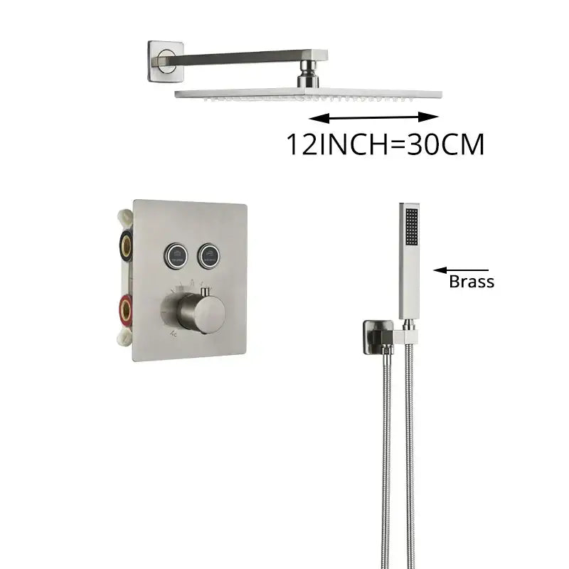Nickel Thermostatic Shower Set