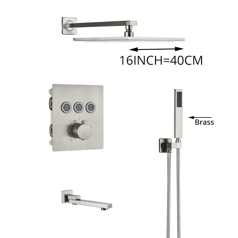 Nickel Thermostatic Shower Set