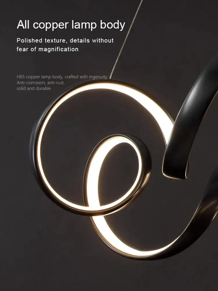Silver Twisted LED Chandelier