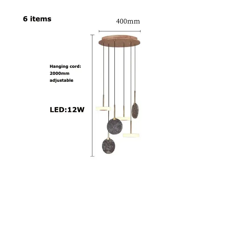 Burlywood Marble Ceiling Chandelier