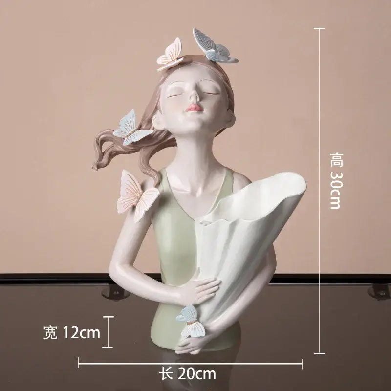 Resin Butterfly Sculpture Vase