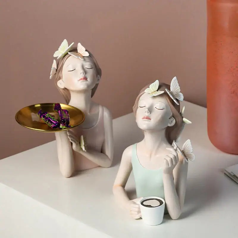 Resin Butterfly Sculpture Vase