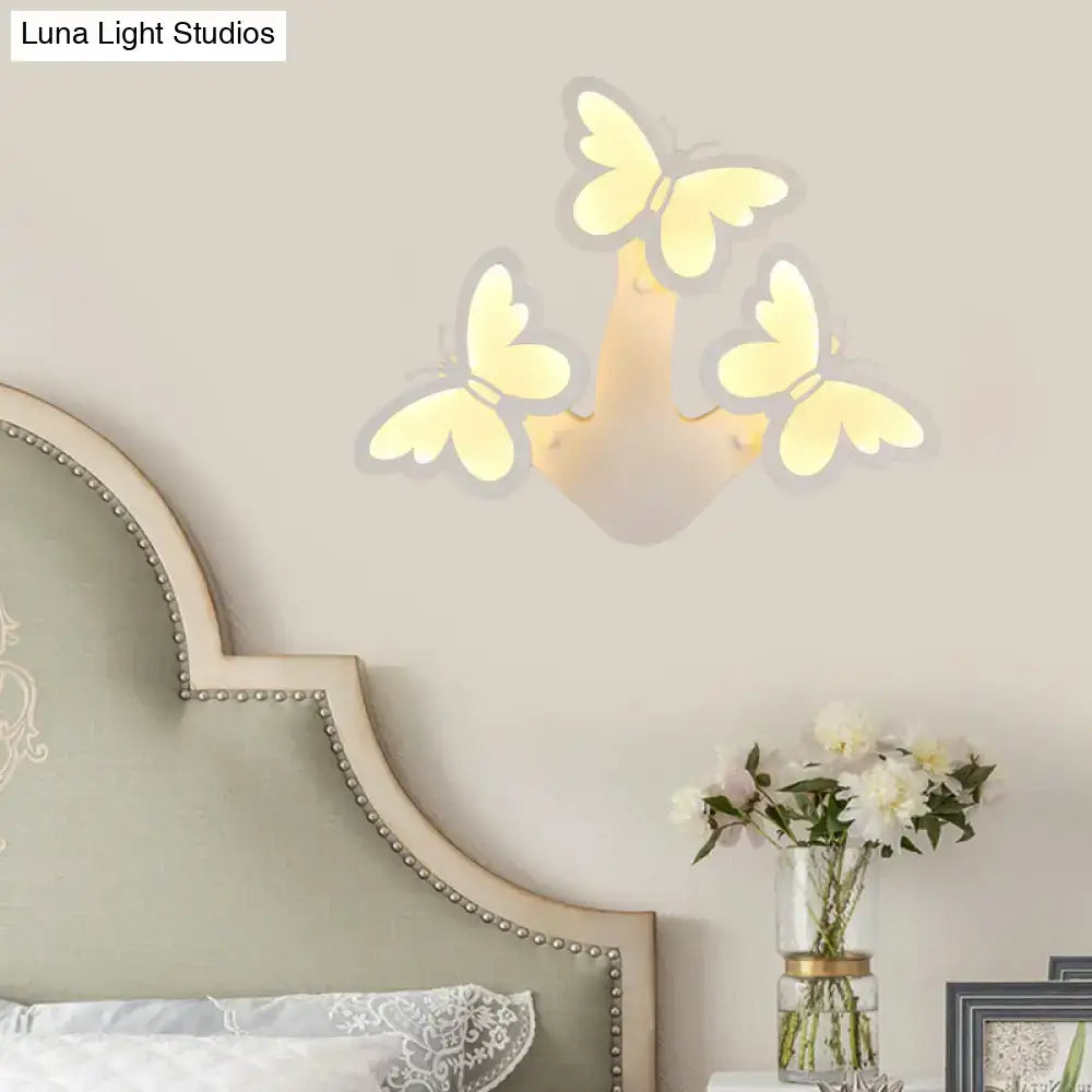 White Acrylic Wall Sconce One or Three Light