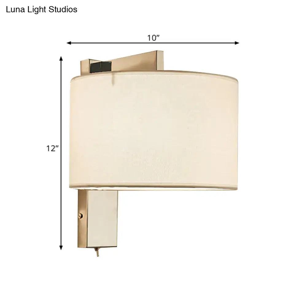 Charcoal Drum Fabric Sconce